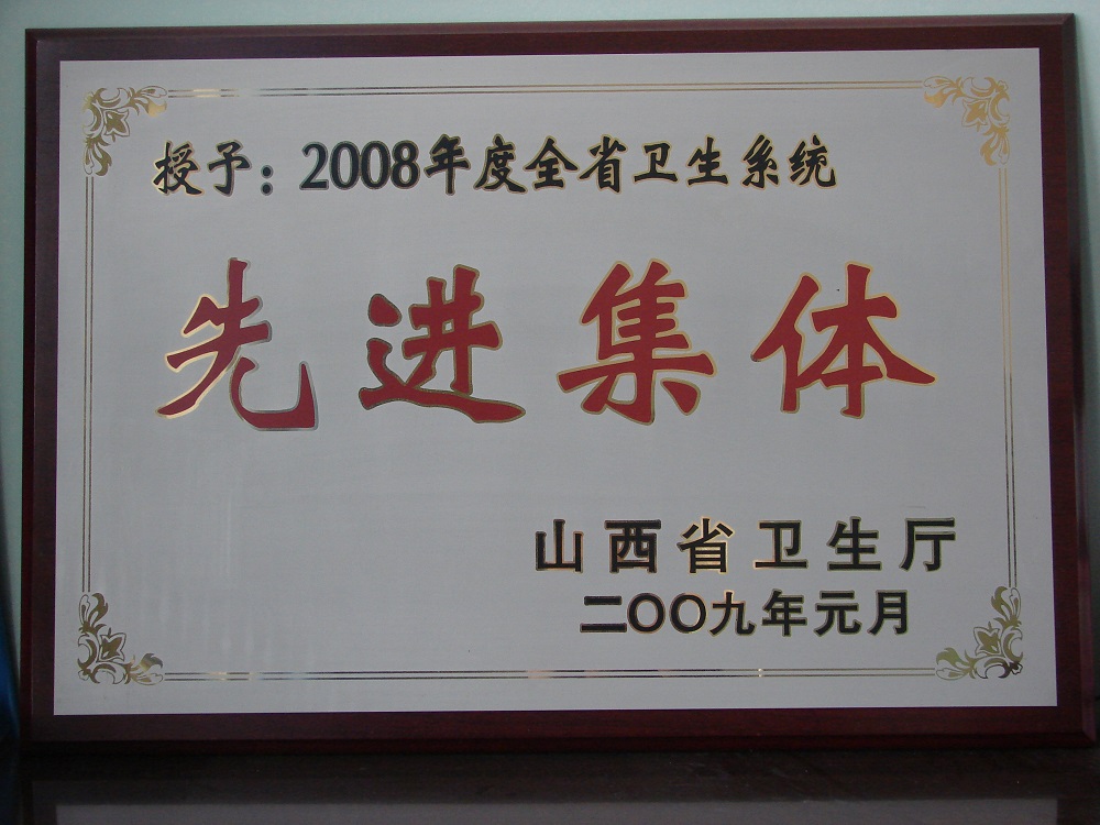 2009年“全省衛生系統先進集體”
